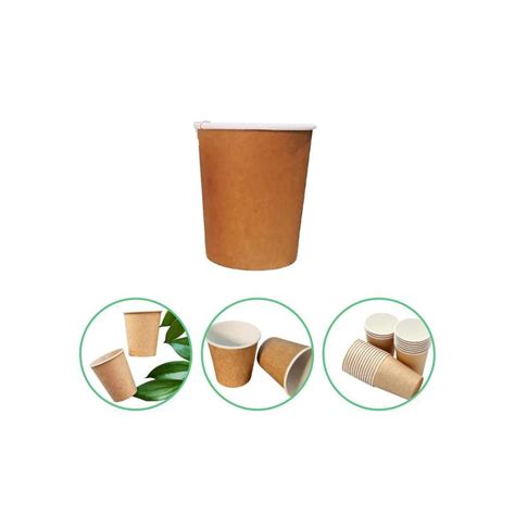 Un Copo Papel Biodegrad Vel T Rmico Caf Ml Kraft Nature Pack