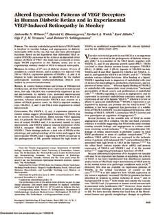 Altered Expression Patterns Of Vegf Receptors In Altered Expression