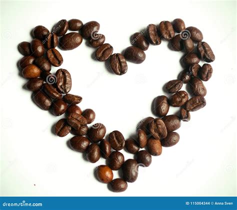 Heart of coffee beans stock photo. Image of heart, fresh - 115004344