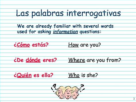 Las Palabras Interrogativas Qui N Qu Cu Ndo