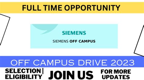 Siemens Off Campus 2023 Recruitment Drive For Freshers The Power Hunt