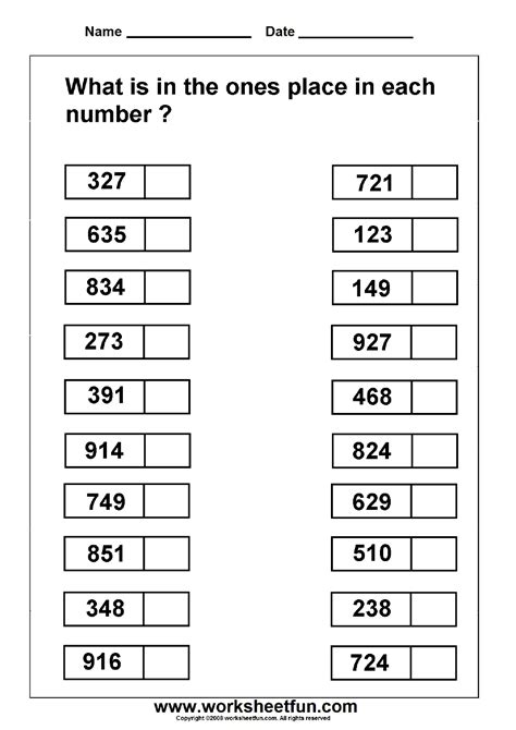 Place Value Worksheet For Grade 2