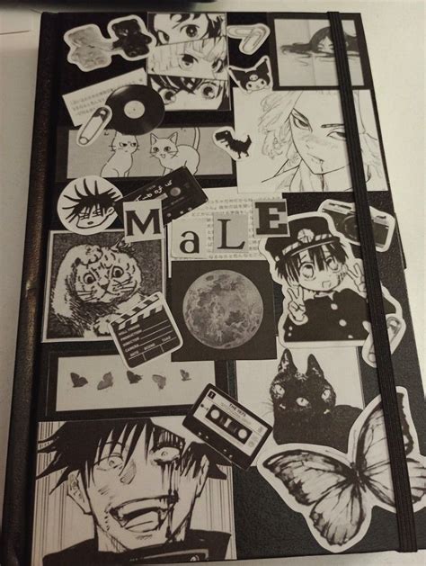 Decorating Sketchbook Cover With Stickers By Pinkipi Sketchbook Cover Sketch Book Art