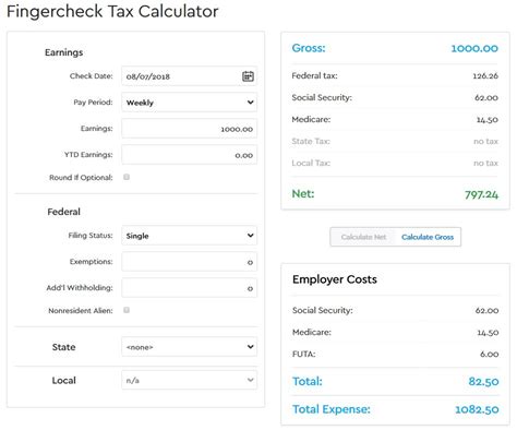 Free Payroll Tax Calculator Calculate Your Taxes With Fingercheck