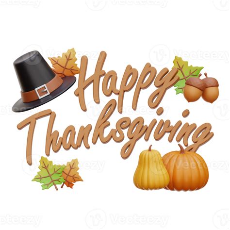 Happy Thanksgiving 3d Icon Illustrations 34889986 Png