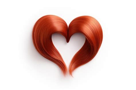 Premium AI Image | Red synthetic wig with heartshaped locks isolated on ...