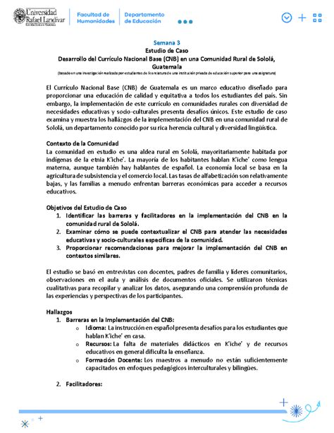 Actividad De Estudio De Caso Semana 3 Estudio De Caso Desarrollo