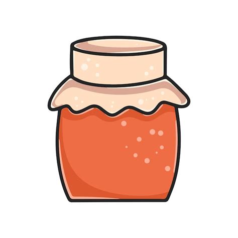 Premium Vector Jar Of Honey Or Jam Clipart Glass Container With Fruit