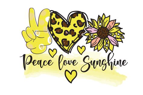 Peace Love Sunshine Sublimation Design Graphic By Creative Design