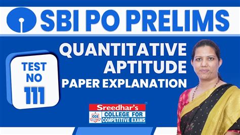 SBI PO 2022 PRELIMS MOCK TEST NO 111 QUANTITATIVE APTITUDE PRACTICE