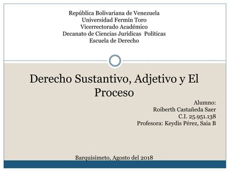 Derecho Procesal Civil Ii D Adjetivo Y Sustantivo Slide Share Ppt