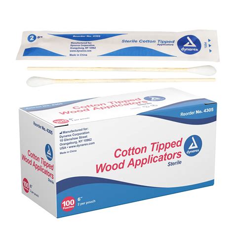 Snapklik Dynarex Inch Sterile Cotton Tipped Applicators