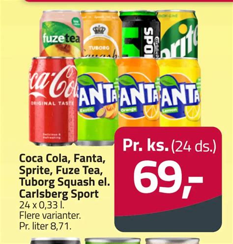 Coca Cola Fanta Sprite Fuze Tea Tuborg Squash El Carlsberg Sport