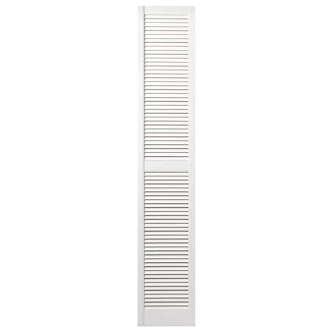 Ply Gem In X In Open Louvered Polypropylene Shutters Pair In