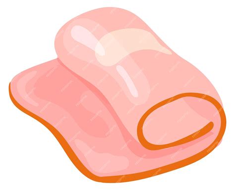 Premium Vector Ham Slice Cartoon Icon Meat Delicacy Product