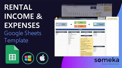 Rental Income Expenses Google Sheets Template For Landlords Youtube