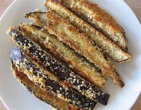 Oven Fried Baked Eggplant Sticks Recipe