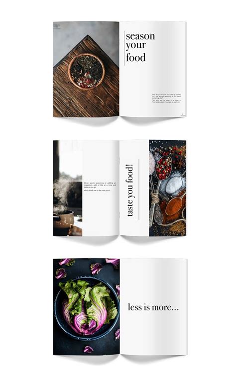 Minimal Cookbook Design Layouts on Behance | Book design layout ...