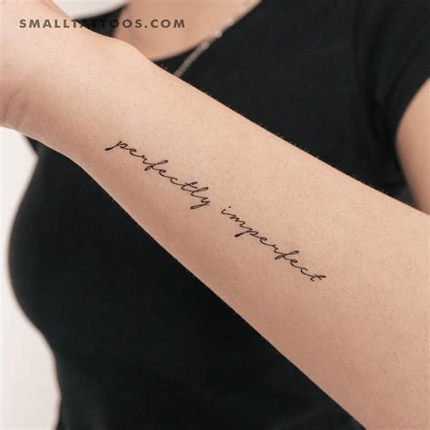 Perfectly Imperfect Temporary Lettering Tattoo