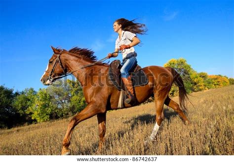 9,335 Cowboy Girl Riding Horse Images, Stock Photos & Vectors ...