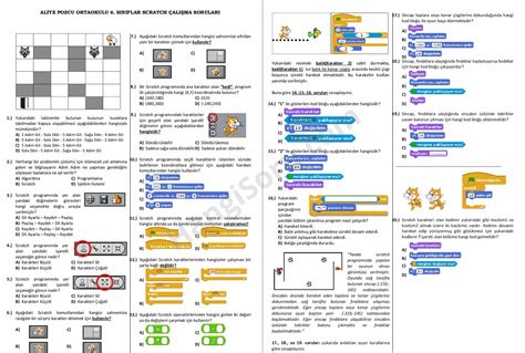S N F Bili Im Teknolojileri Scratch Al Ma Sorular Hangisoru