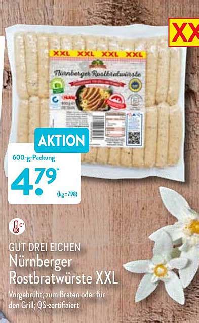 Gut Drei Eichen Nürnberger Rostbratwürste XXL Angebot bei ALDI Nord