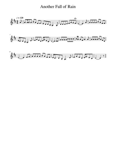 Another Fall of Rain Sheet music for Piano (Solo) | Musescore.com