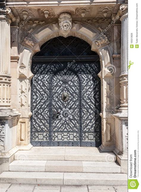 Old Iron Door On Peles Museum Sinaia Romania Stock Photo Image Of