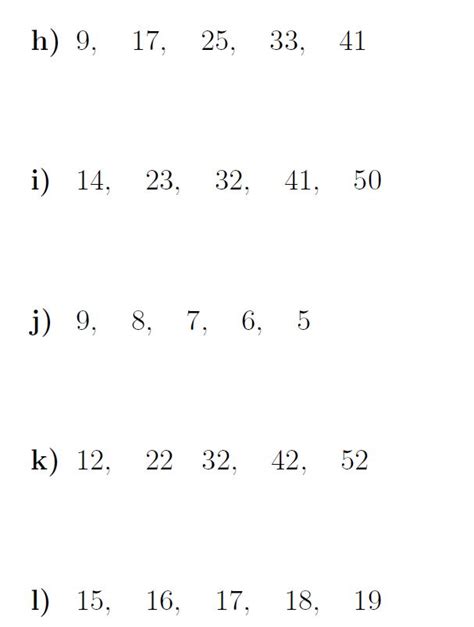 The Nth Term Of An Arithmetic Sequence Worksheet No With Solutions