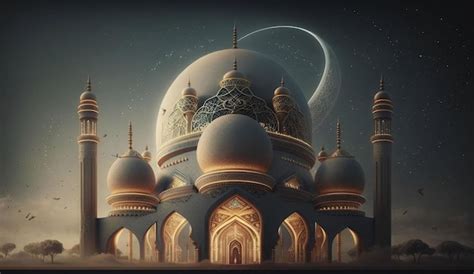 Premium Photo | Mosque mosque in the night mosque at night