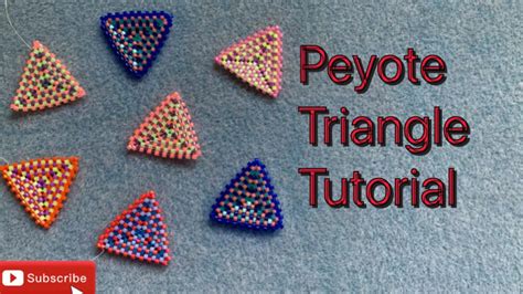 How To Peyote Stitch Triangle Tutorial For Beginners Youtube