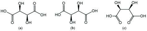 Formulae Of Tartaric Acid A Enantiomer L B Enantiomer D