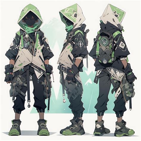 Premium Photo Character Anime Concept Tall Boy With Hacker Style