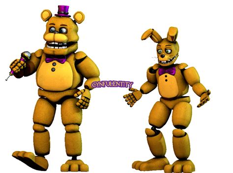 FNAF World: Fredbear and Spring Bonnie Idle by CynfulEntity on DeviantArt