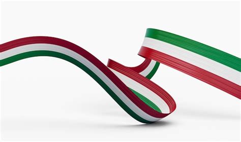 Premium Photo 3d Flag Of Italy 3d Shiny Waving Flag Ribbon Isolated