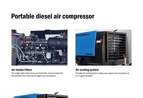 185 cfm Diesel Air Compressor-Zhengzhou Windbell Machinery Co., Ltd.