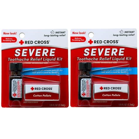 Red Cross Toothache Complete Medication Kit Fast Pain Relief For
