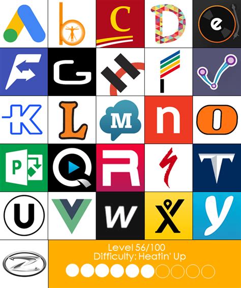 The Logo Alphabet Quiz Challenge Level Heatin Up Difficulty