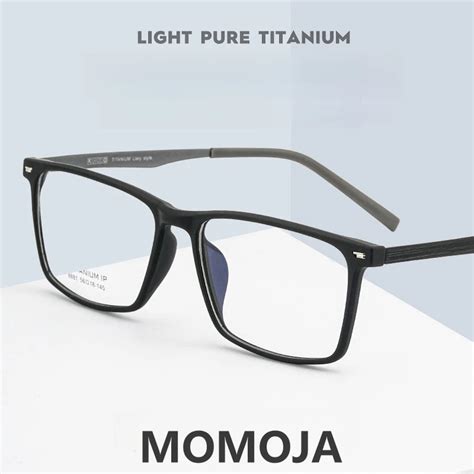 Momoja2023 New Ultra Light Vintage Rubber Titanium Large Frame Glasses