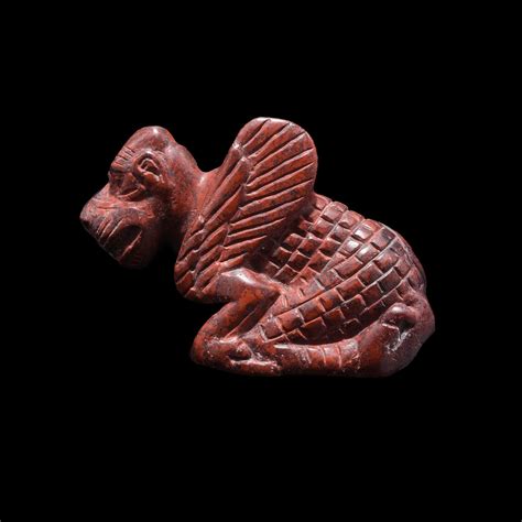 Pazuzu Amulet In Red Jasper The Demonic Deity Is Depi