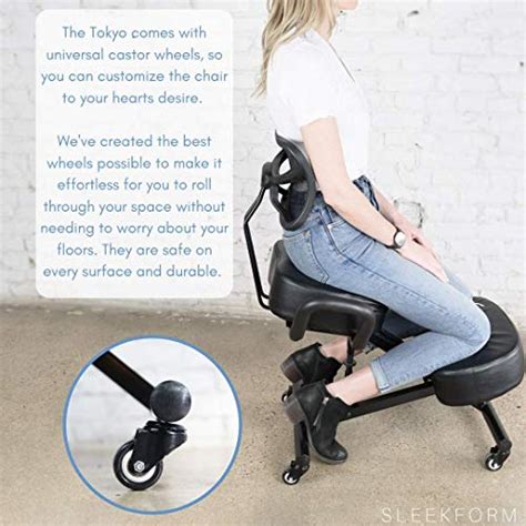 Sleekform Tokyo Kneeling Chair Ergonomic Posture Work Desk Stool For Bad Backs Orthopedic