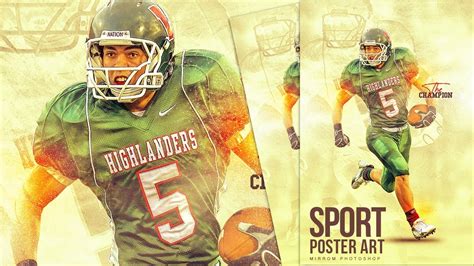 Create A Sport Poster Art In Photoshop Cc Youtube