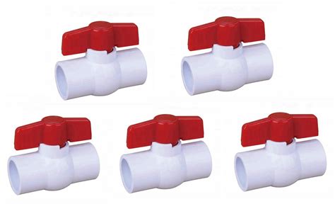 Buy 5 Pack 1 Pvc Ball Valves Pvc Valves Ball Valve Water Shut Off