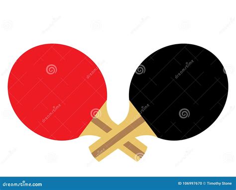 Ping Pong Paddles Stock Vector Illustration Of Object 106997670