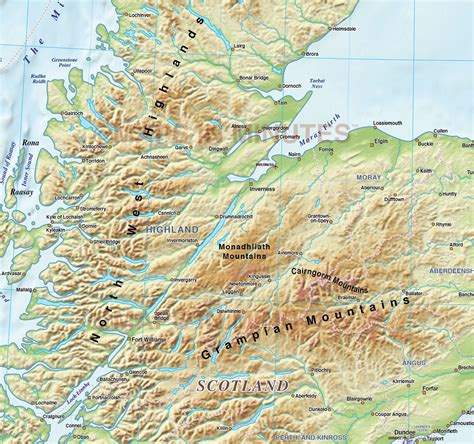 Vector Scotland Regions Map Including The Northern Isles With High Res