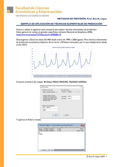 Aplicaci N Practica Tecnicas De Prediccion Serie Ventas M De