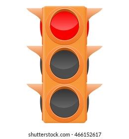 Red Traffic Light Vector Illustration Isolated Stock Vector (Royalty ...