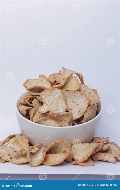 Basreng In A White Bowl Basreng Is A Typical Snack From Indonesia Made