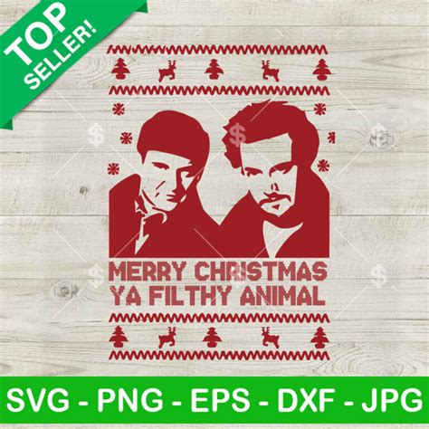 Wet Bandits Home Alone Ugly Sweater Svg Merry Christmas Ya Filthy