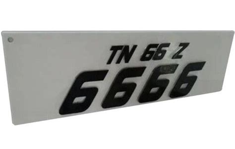 Square Shape Acrylic Number Plate For Car And Bike At Best Price In